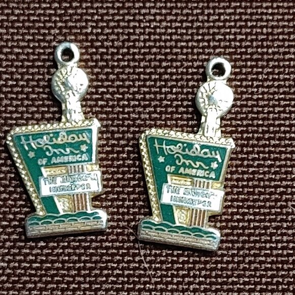 Jewelry - Holiday of America Silver and Green Charms